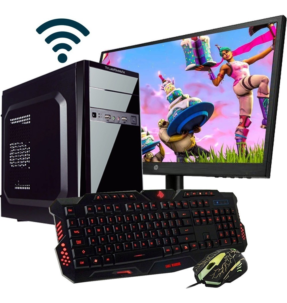 Pc Completa Gamer Wifi Amd A10 8gb 500gb Monitor 24 Hp + Kit Mercado