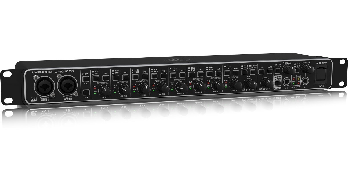 Interfaz Interfase Audio Behringer 8 Canal Uphoria Umc1820 Mercado Libre