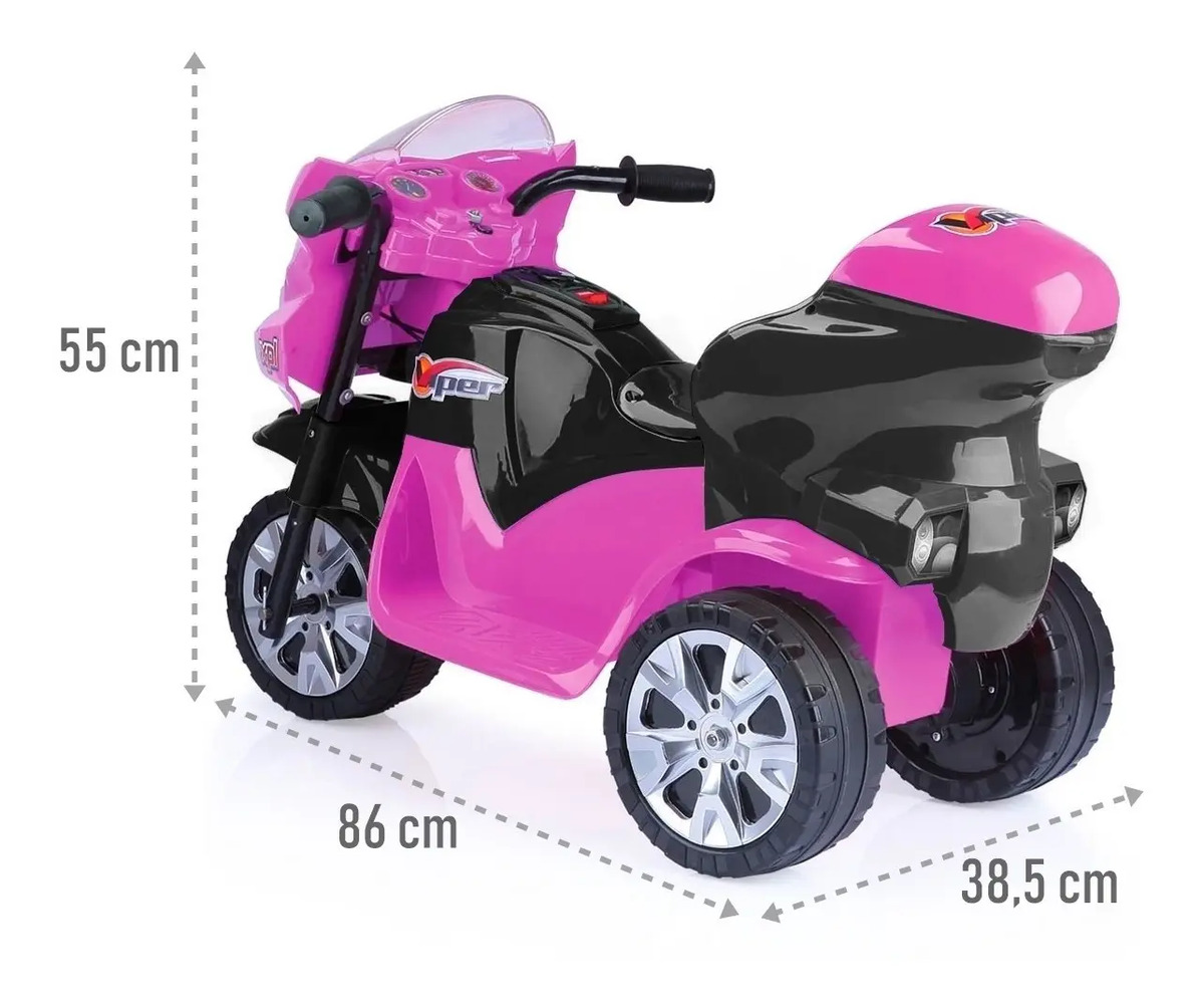 Moto Eletrica Infantil Menina 6v Rosa Moto Viper Mercado Livre