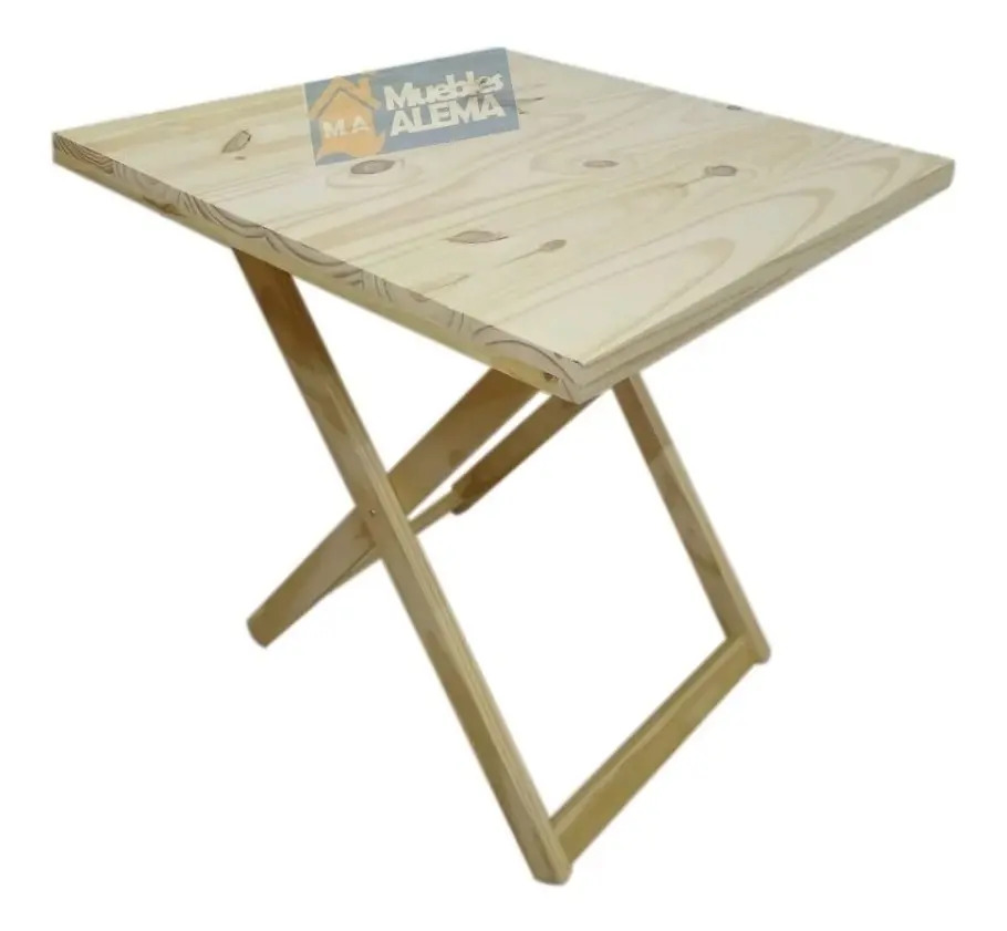 Mesa Plegable De Pino 70 X 70 Cm Mercado Libre