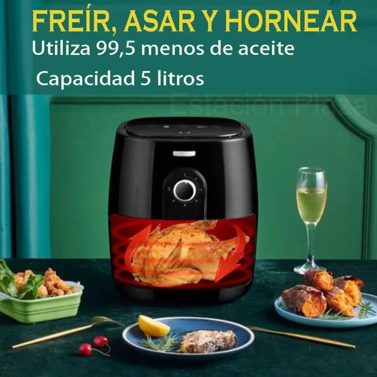 Freidoras De Aire Caliente Sin Aceite /capacidad 5 Litros. Cuotas sin