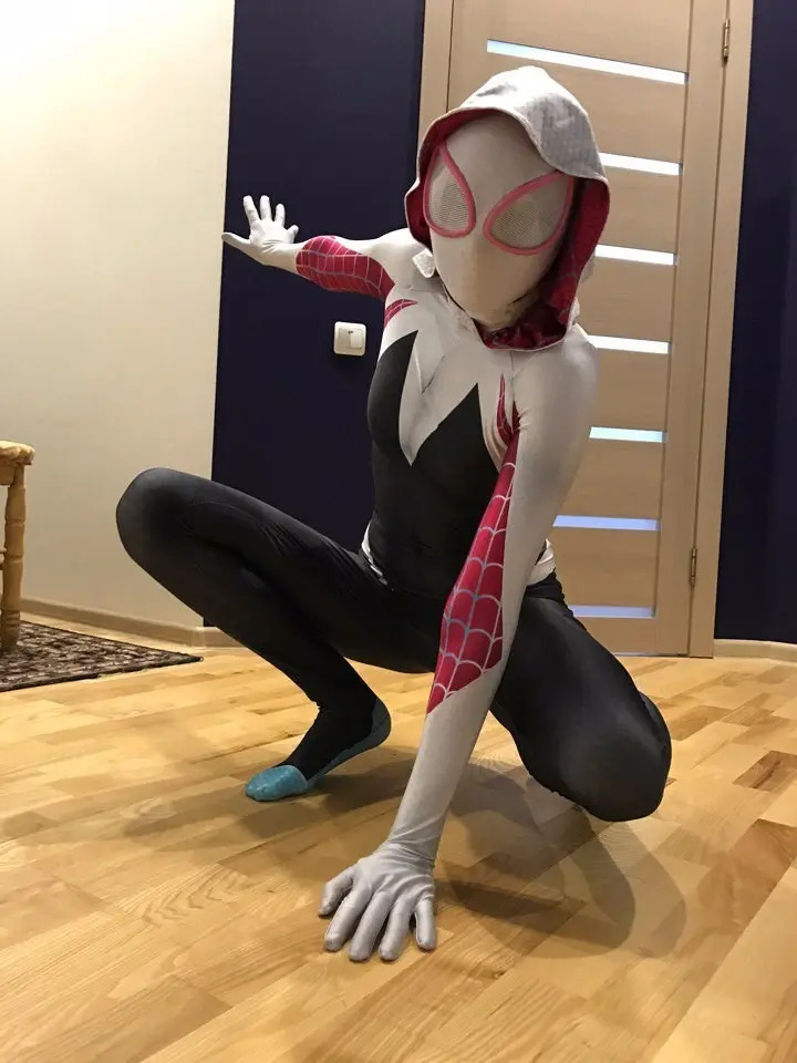 Disfraz Spiderman Spider Gwen Stacy Cosplay Traje Spidergwen Mercado