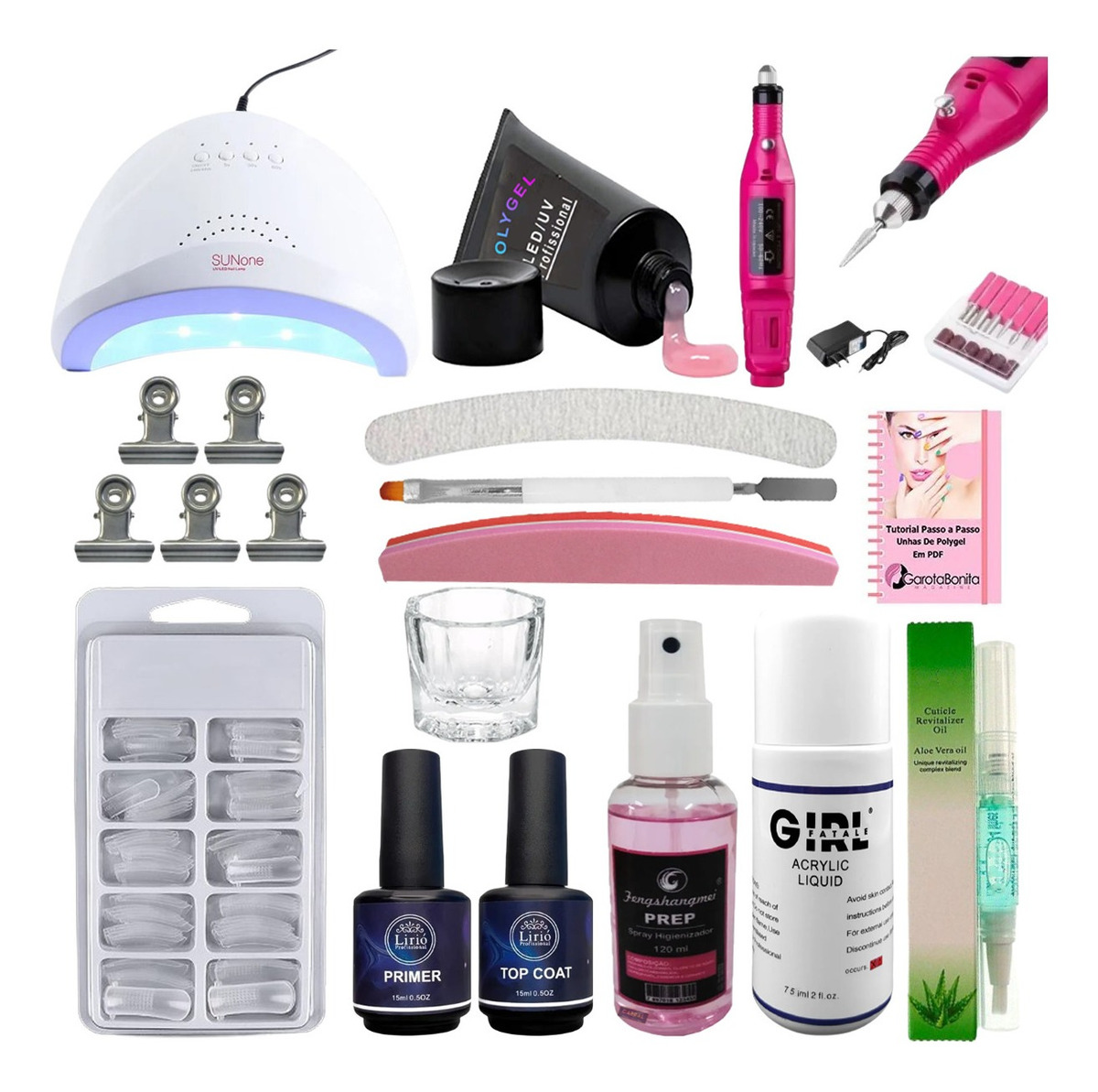 Kit Polygel Unhas Alongamento Profissional Primer Manual Pdf Mercado