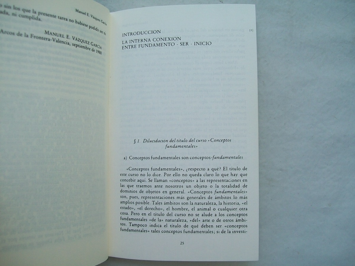 Martin Heidegger Conceptos Fundamentales Manuel A.vazquez Ga Mercado