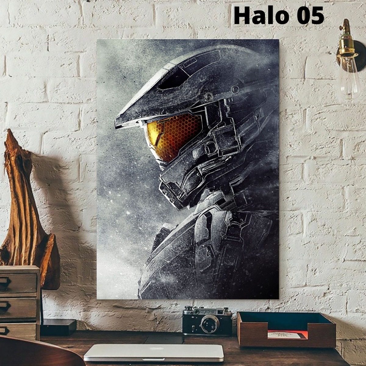 Cuadro Decorativo Halo Xbox Textura Listo Para Colgar Mercado Libre