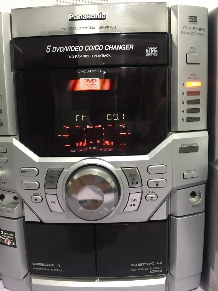 Dvd Stereo System Panasonic Savk70d Mercado Livre