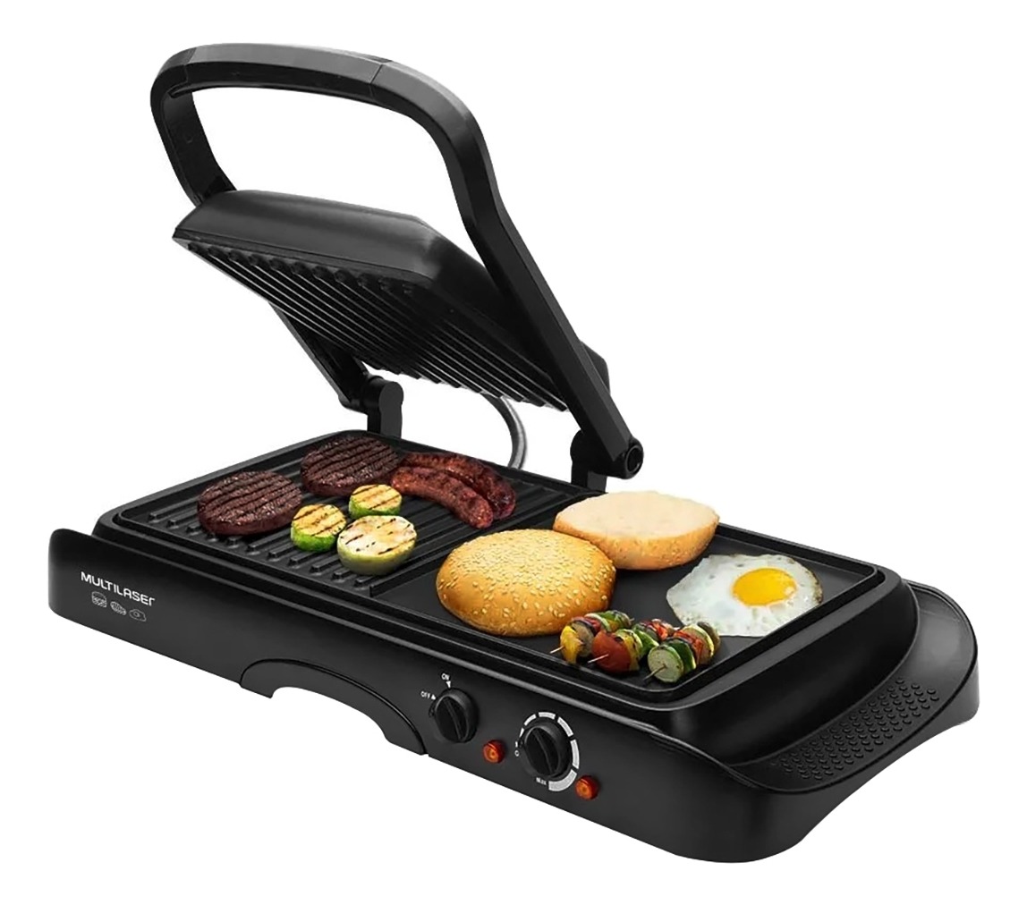 Chapa Grill Elétrico Multilaser Ce106 Antiaderente 127v Mercado Livre