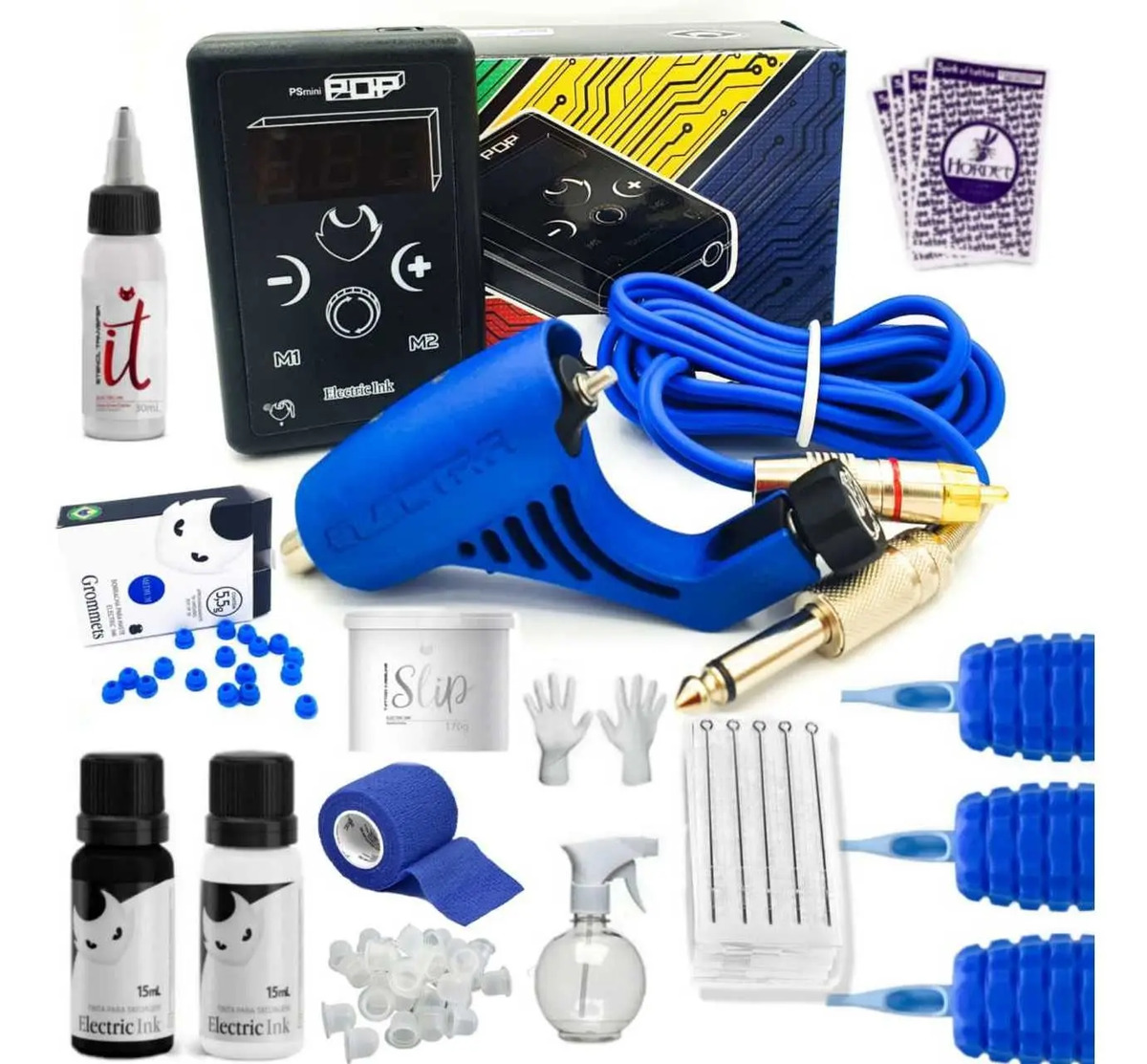 Kit Tatuagem Electra Pop Paulo Fernando + Fonte Electric Ink Mercado