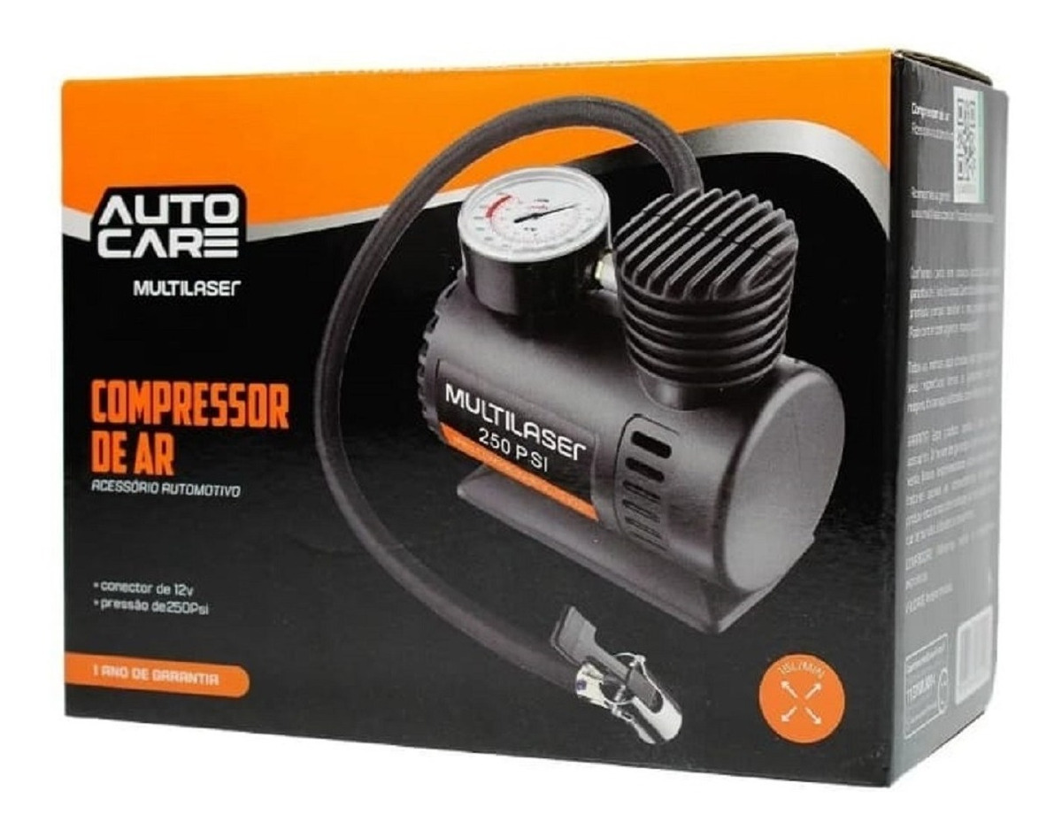 Mini Compressor De Ar Elétrico Portátil Multilaser 12v Carro Mercado