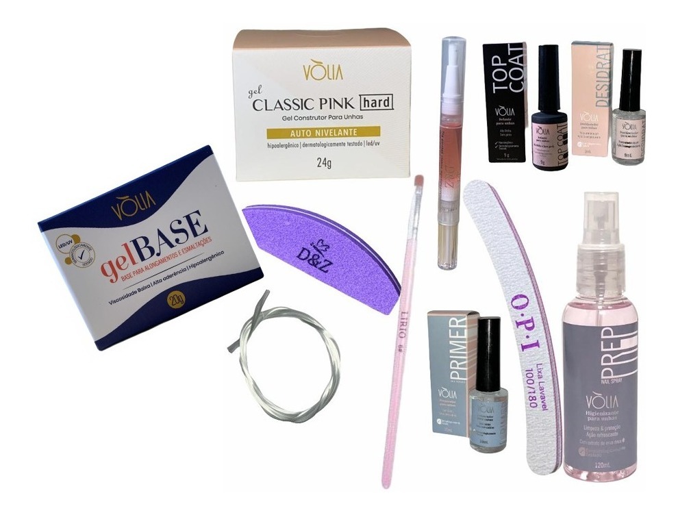 Kit Volia Completo 11 Itens + Brinde Gratis Unhas Gel Parcelamento
