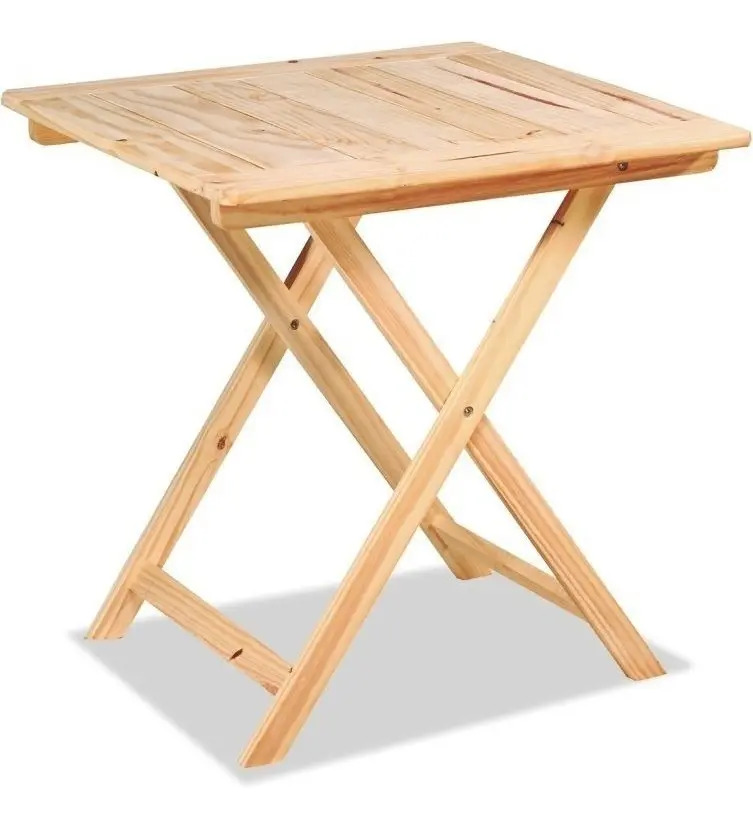 Mesa De Madera Pino Plegable 75x75 Tipo Bar Interior Jardin Mercado Libre