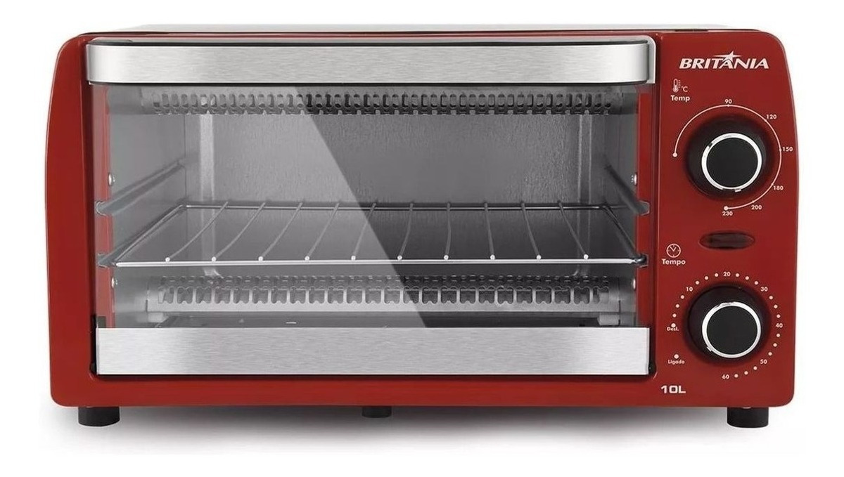 Forninho Elétrico 6x1 Britania 10l 1050w 220v Lindo Vermelho Mercado