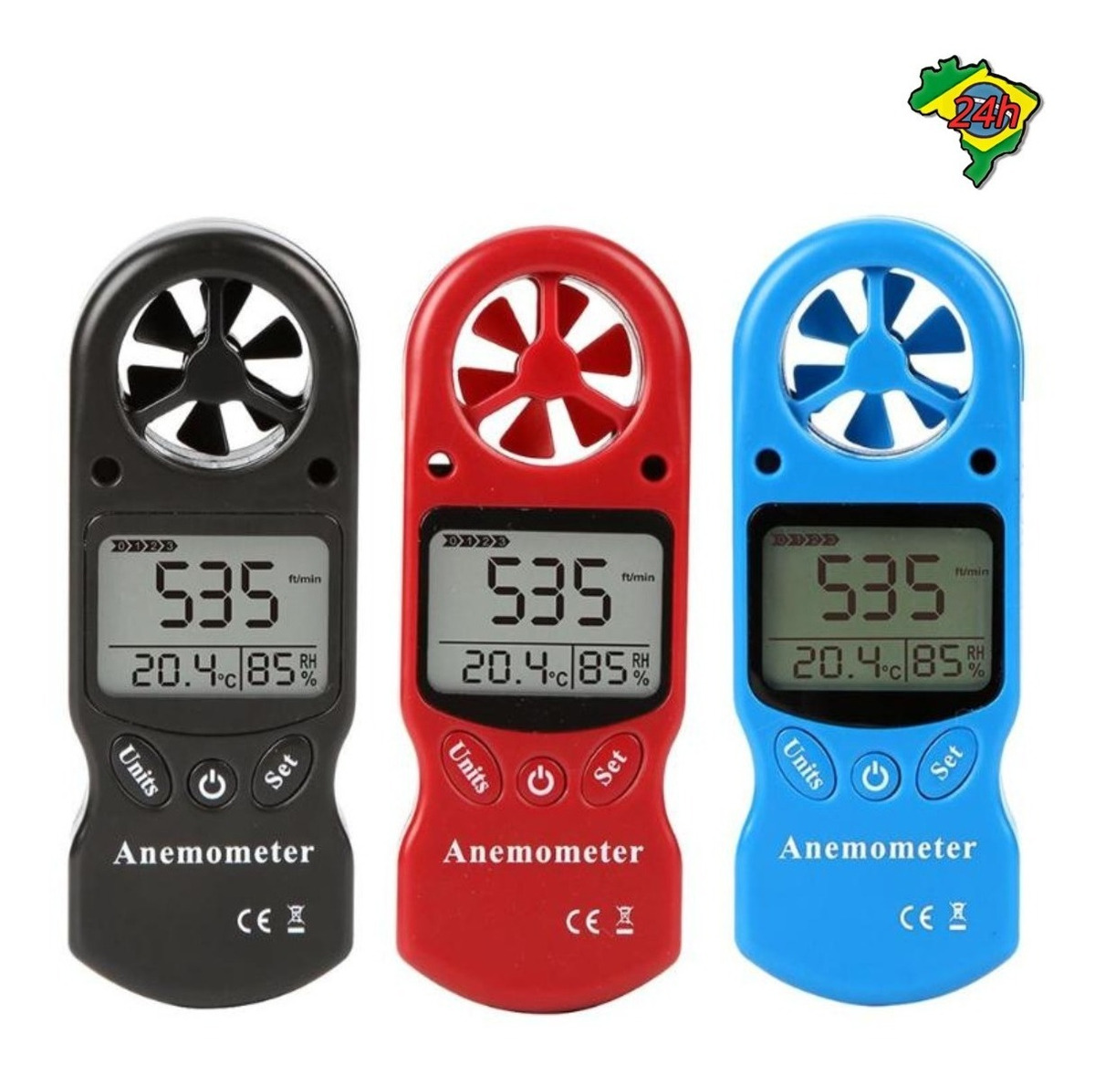 Anemômetro Medidor Digital 3 Em 1 Velocidade Vento Umidade Mercado Livre