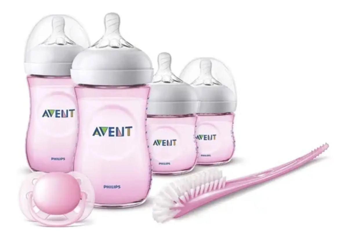 Set Biberones Avent Natural Scd301/03 Rosa Philips
