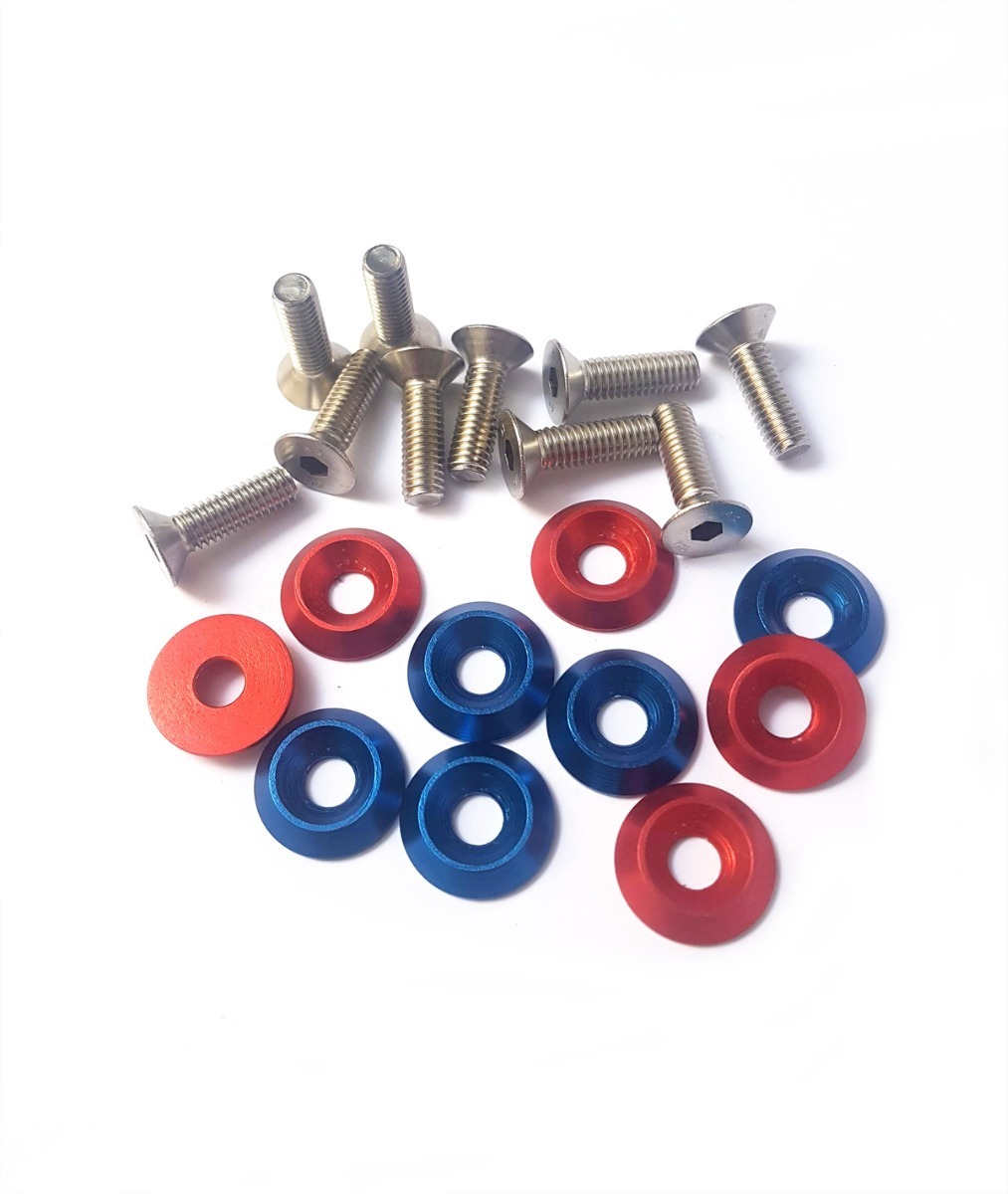 Arandelas Anodizadas Con Tornillos Inoxidable X8 Tuning Mercado Libre