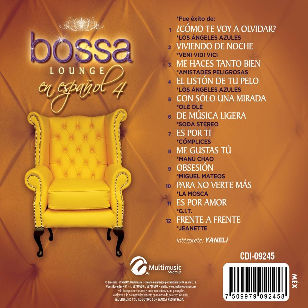 Cd Música Clásica Bossa Lounge En Español Vol.4 Mercado Libre