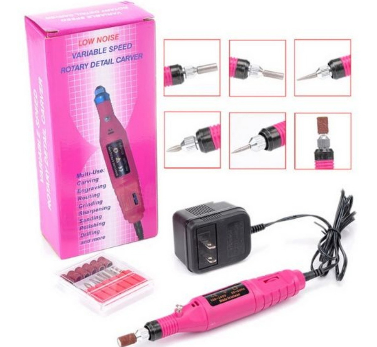 Lixa Unha Elétrica Multiuso Profissional Mão Pé Tip Acrílico Mercado