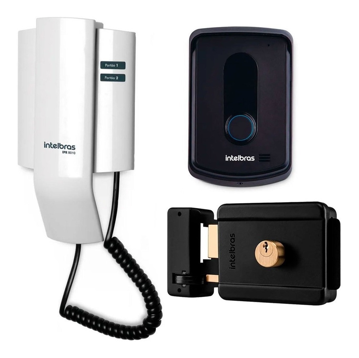 Kit Interfone Eletrônico Ipr 8010 Fechadura Fx 500 Intelbras Mercado