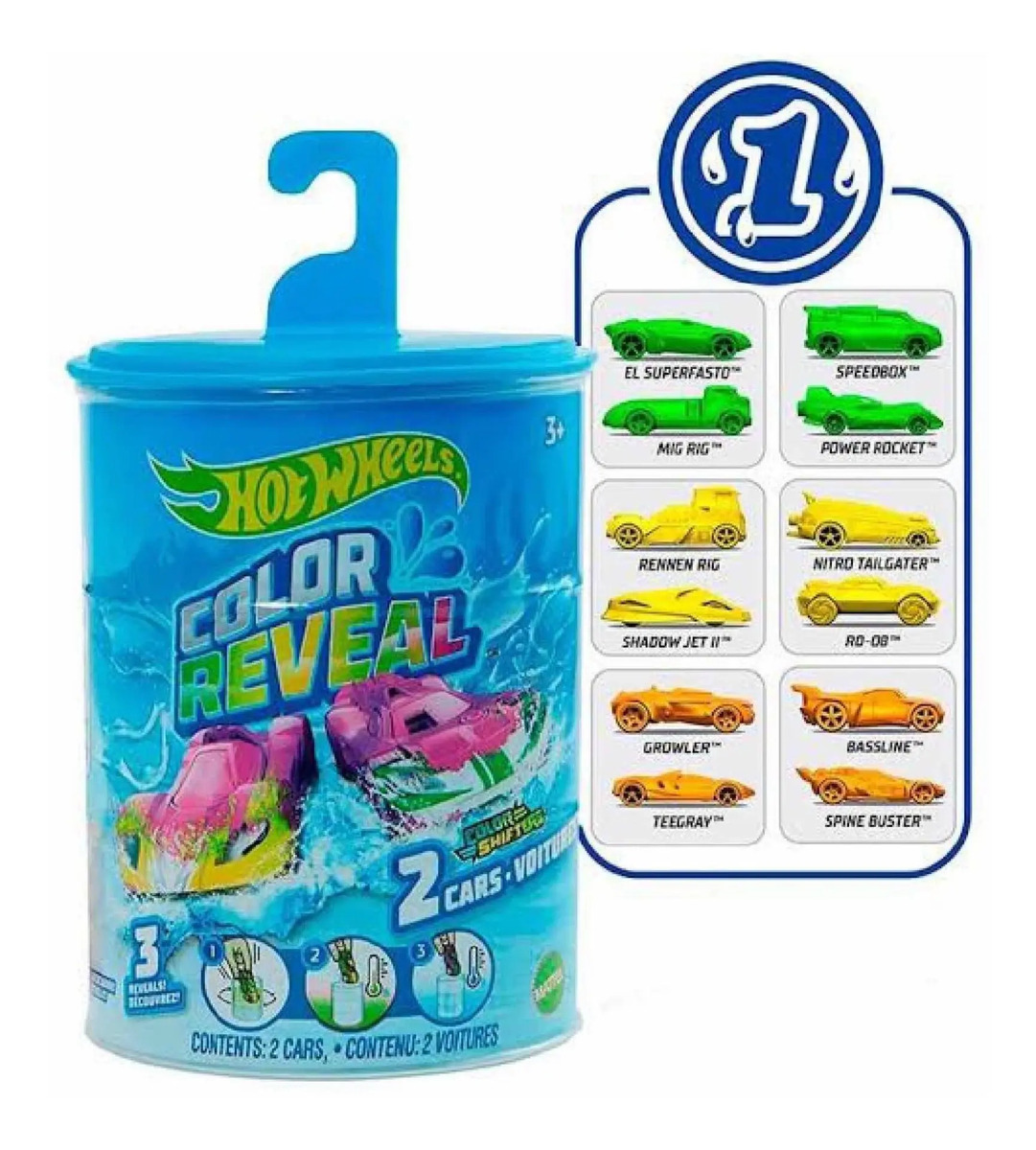 Hot Wheels Color Reveal Con 2 Coches Sorpresa Mattel MercadoLibre