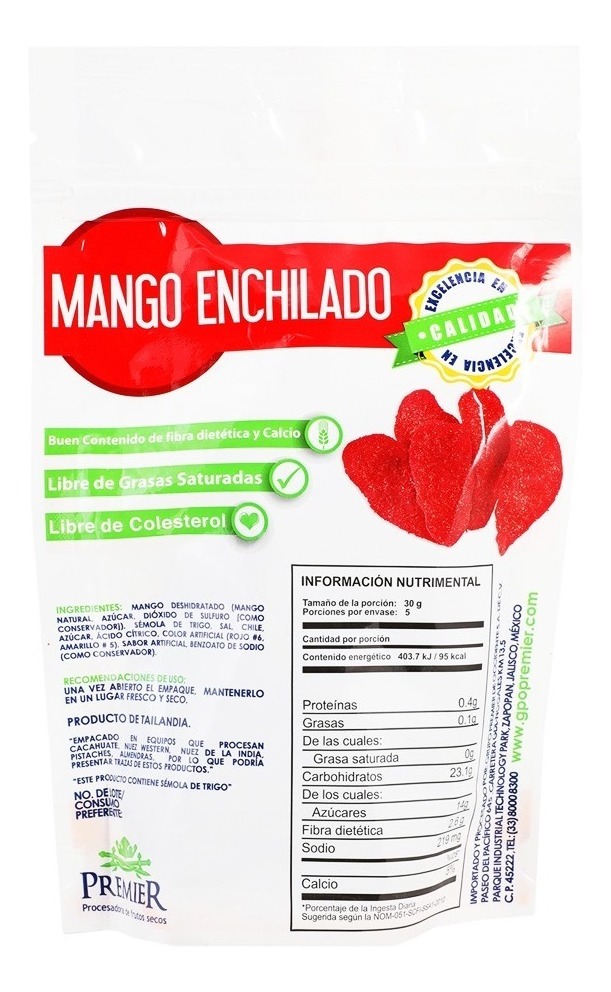 Mango Deshidratado Enchilado 1kg Envio Gratis DISFRUTO NUTS