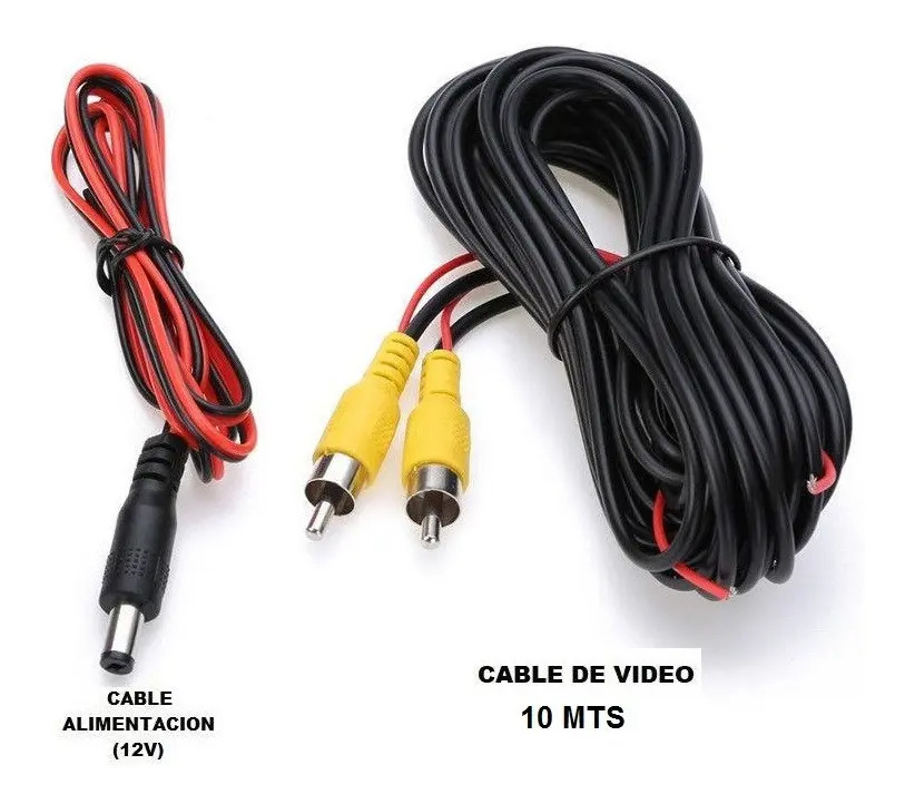 Cable Video Rca Para Camara De Reversa Con Cable Piloto 10 M Mercado