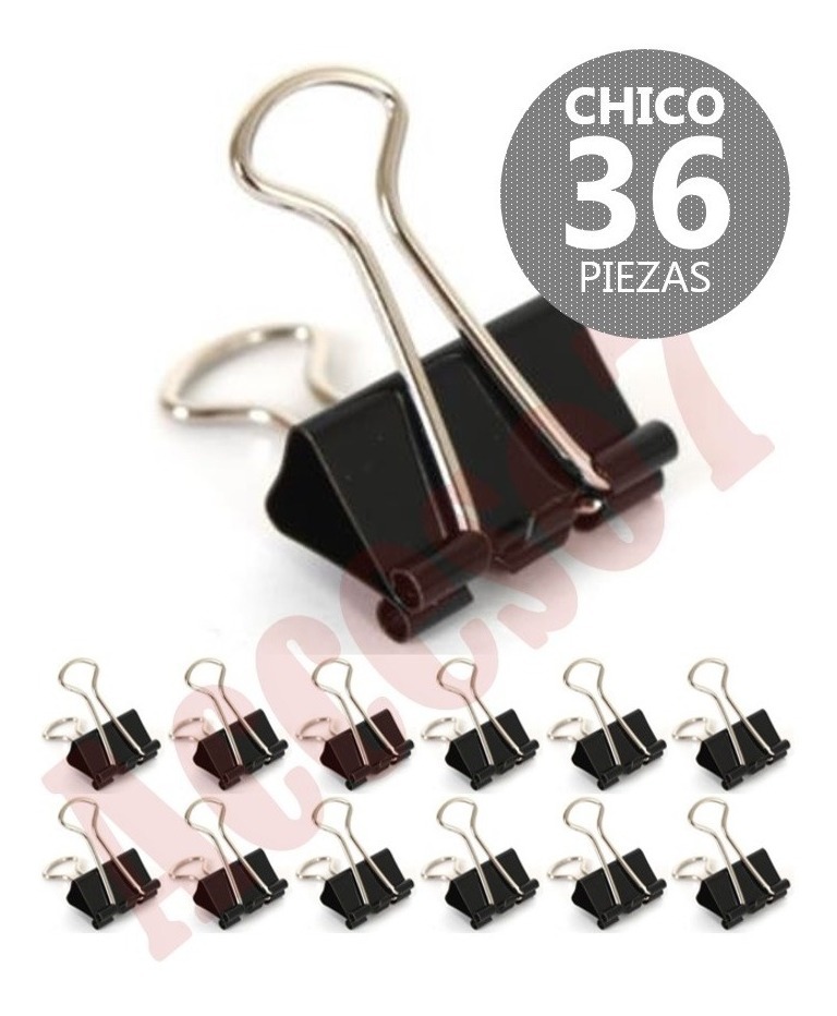Caja Con 36 Sujetadocumentos Chico Clips Tipo Pinza 3/4 19mm MercadoLibre