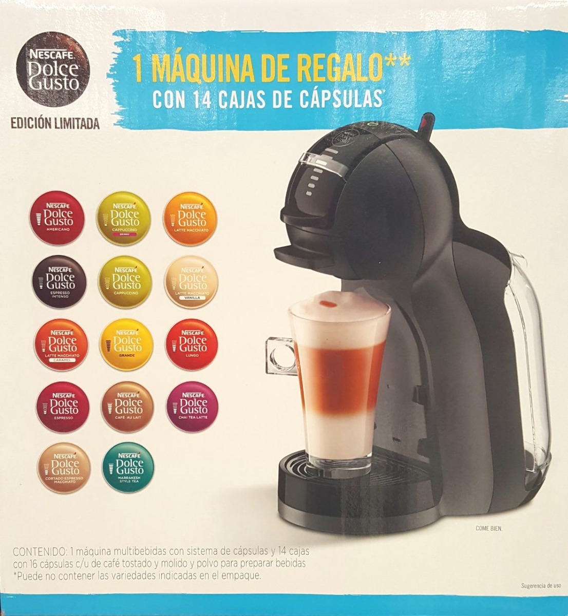 Maquina Nescafe Dolce Gusto 14 Paquetes De Cafe 224 Capsulas Envío gratis