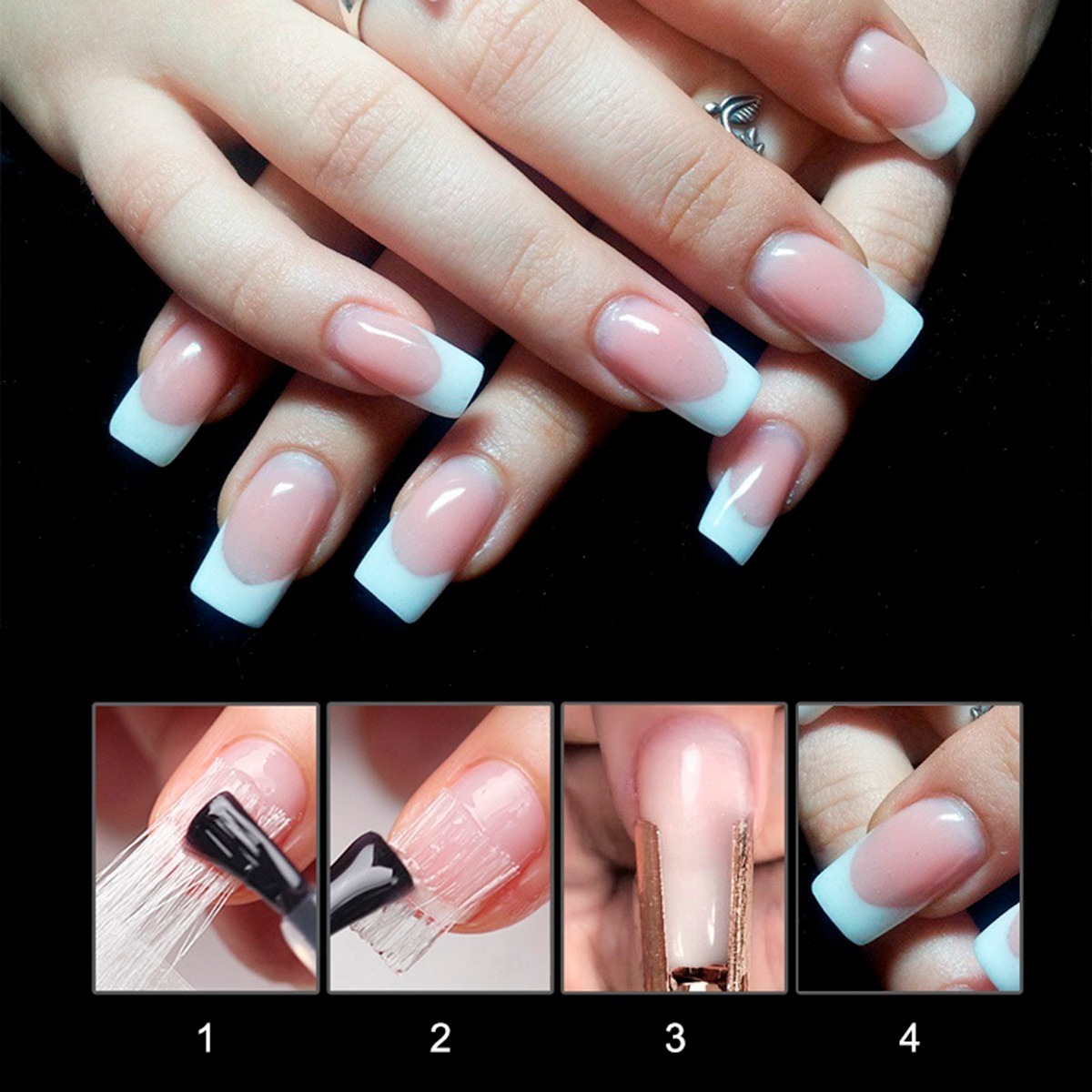 Kit 10 Pacotes 100 Fibra De Vidro Fio A Fio Unhas Promoção! Frete grátis