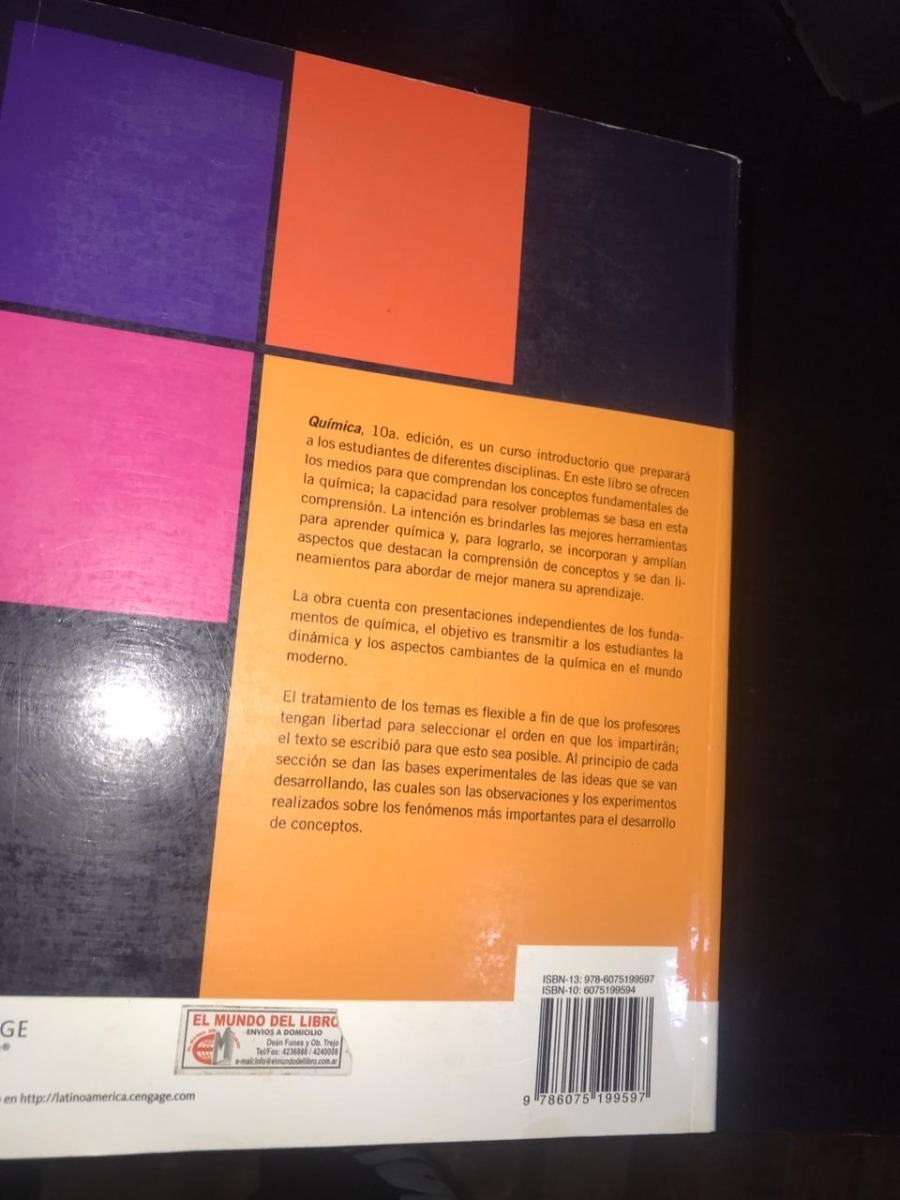 Libro Química Whitten 10° Edición Como Nuevo Mercado Libre