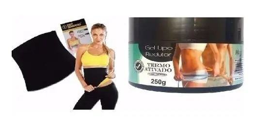Cinta Queima Gordura Hb Diário + Gel Redutor Reduz Barriga Mercado Livre