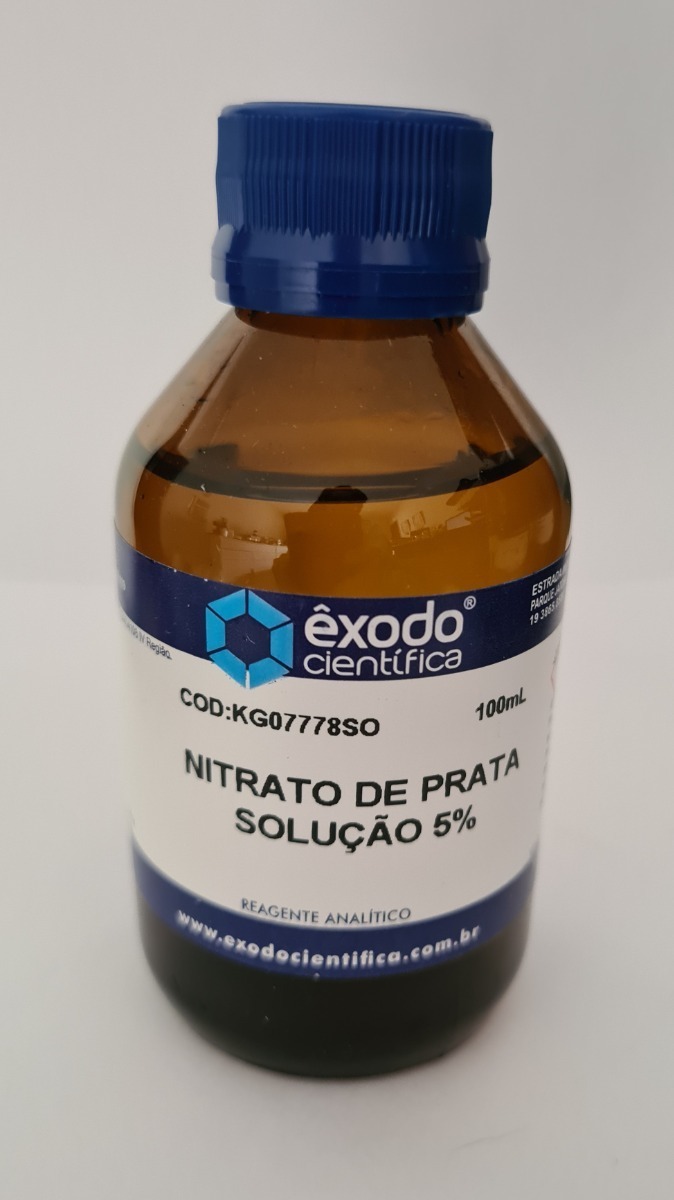 Nitrato De Prata Solução 5 100ml Exodo Mercado Livre