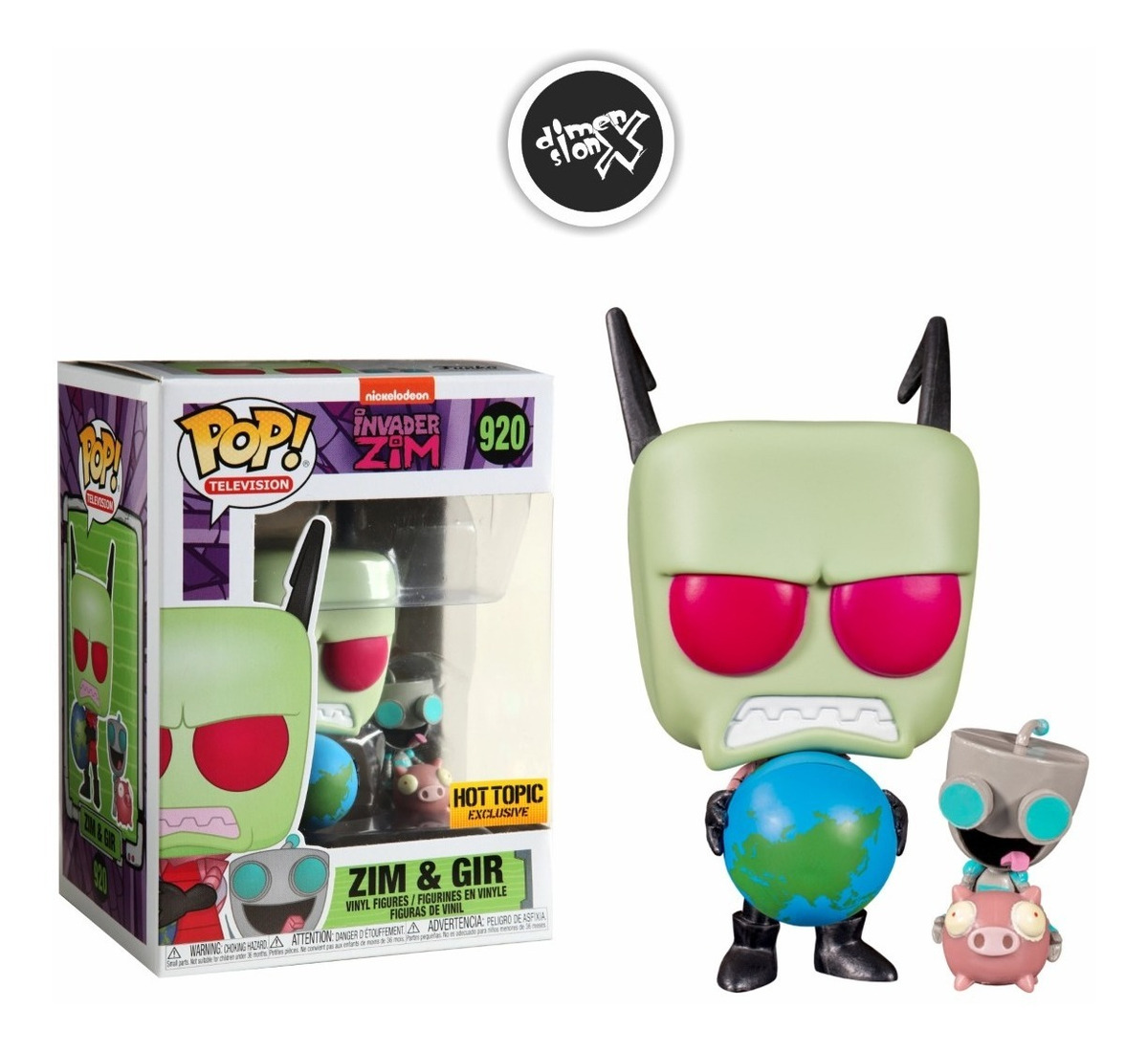 Funko Pop Zim & Gir 920 Invader Zim Hottopic Pop Television Mercado Libre