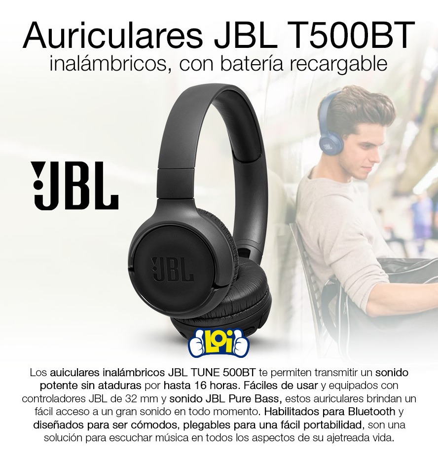 Auriculares Inalámbricos Jbl Tune 500bt Bluetooth En Loi Mercado Libre