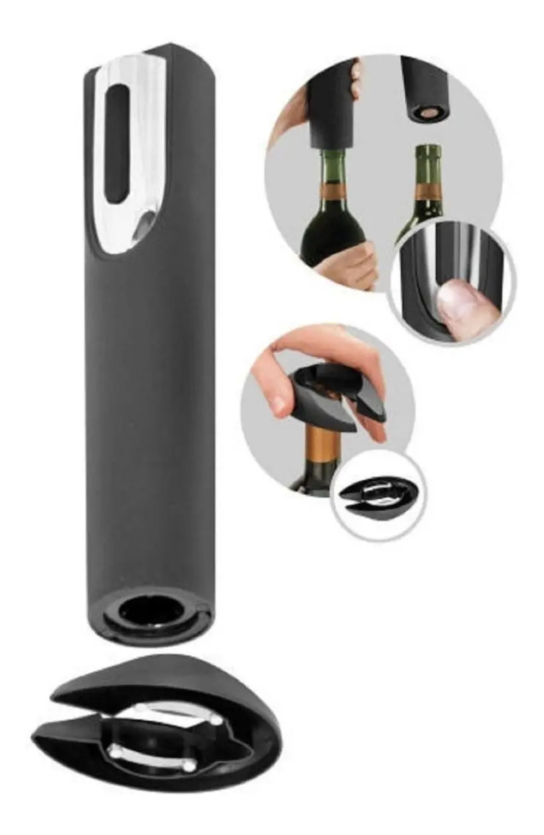 Abridor De Vinho Elétrico Saca Rolhas S/ Esforço Sofisticado Mercado