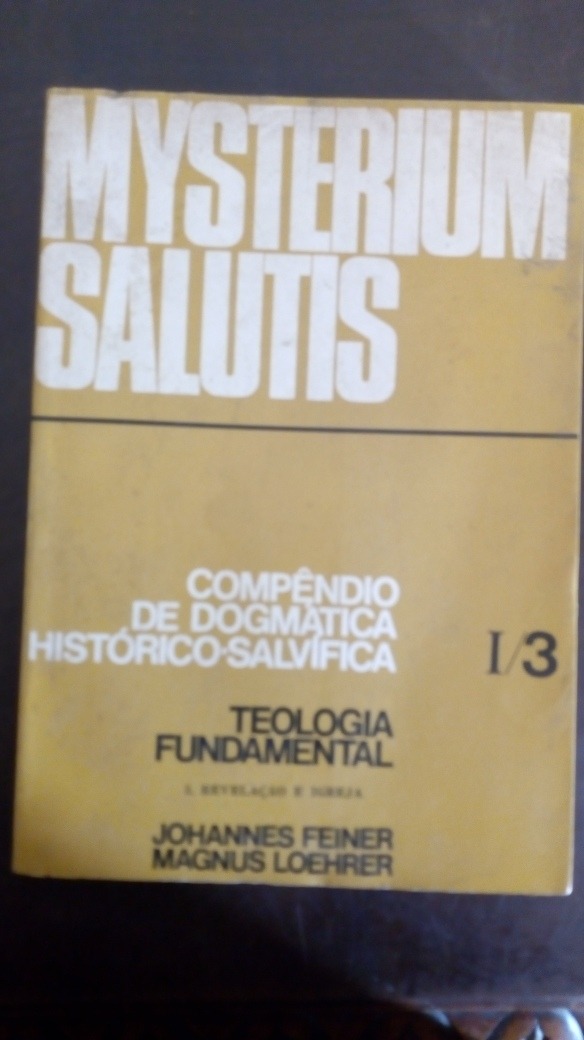 Mysterium Salutis Teologia Fundamental 1/3 Mercado Livre