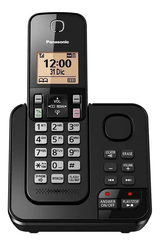Teléfono inalámbrico Panasonic KXTGC360 negro MercadoLibre