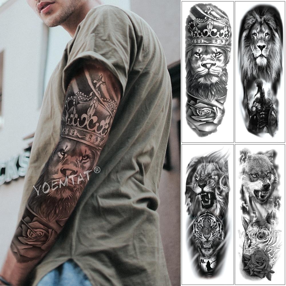 Tatuagem Temporária Tattoo Diversos Modelos! R 4,00 em Mercado Livre Tatuagem Temporaria De Leão Masculina. Mercado Livre