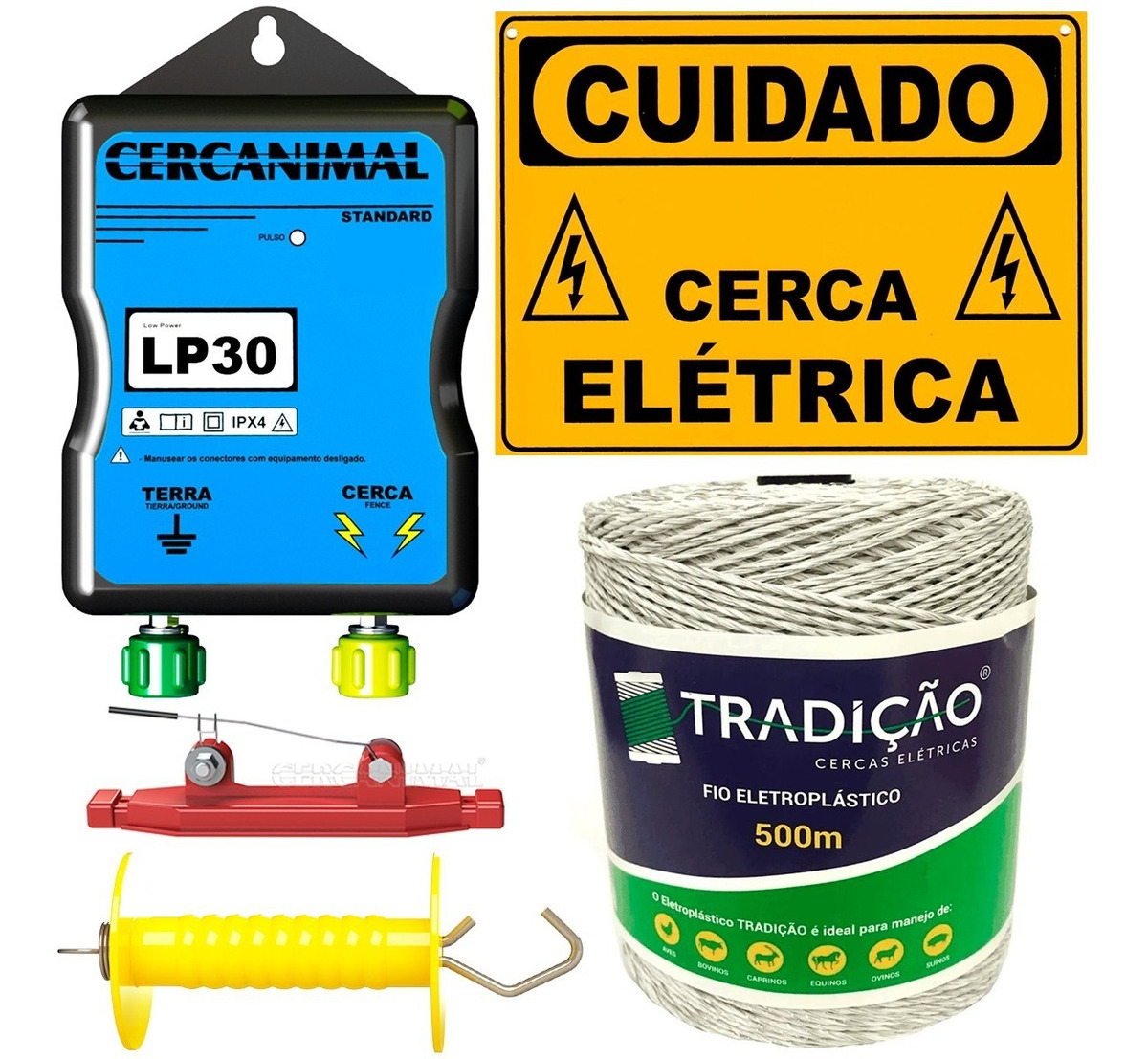 Aparelho P Cerca Elétrica Rural + Kit Completo Acessorios Mercado Livre