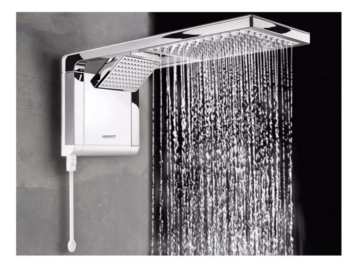 Chuveiro elétrico de parede Lorenzetti Acqua Ultra Duo brancocromado