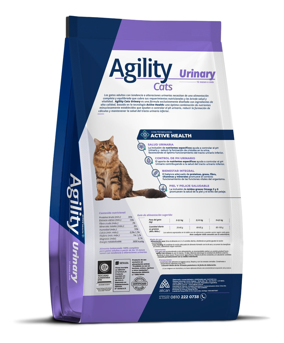 Alimento Agility Premium Urinary Gato Adulto Sabor Mix 10 kg