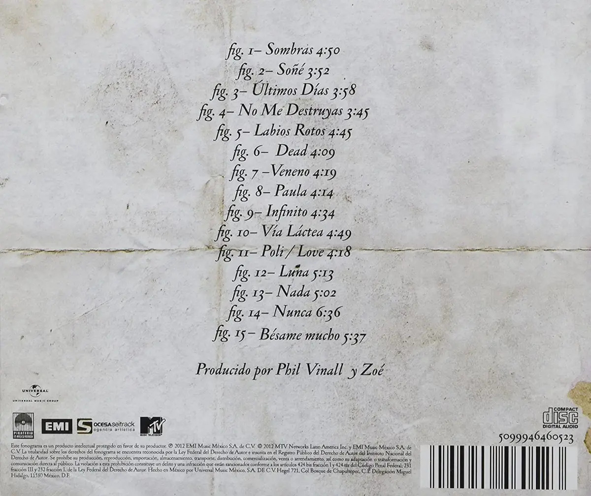 Musica De Fondo Unplugged Mtv Zoe Disco Cd 14