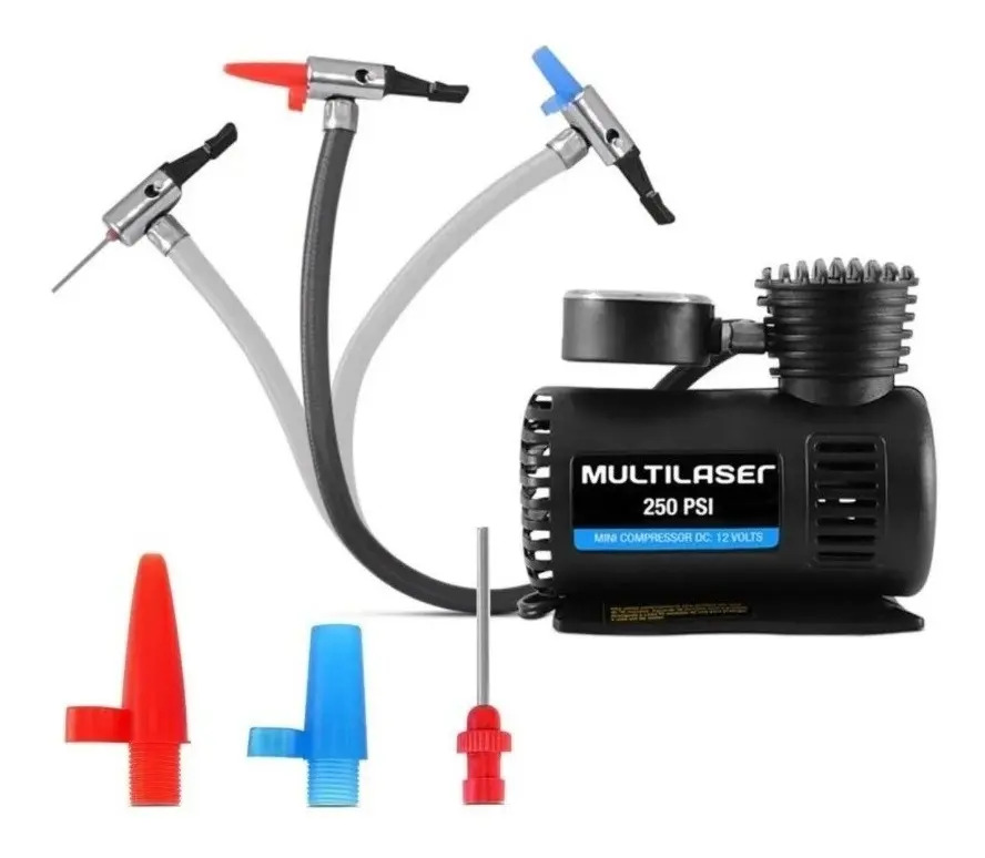 Bomba De Ar 12v Para Encher Pneu Bola Mini Compressor MercadoLivre