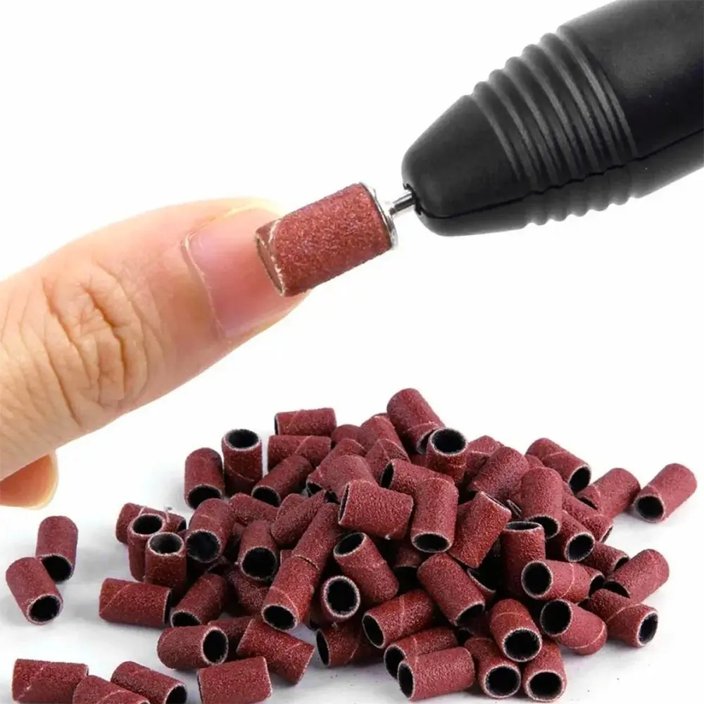 Kit 100 Refil Lixa Acrigel Broca Mandril Motor Elétrico Bits Mercado
