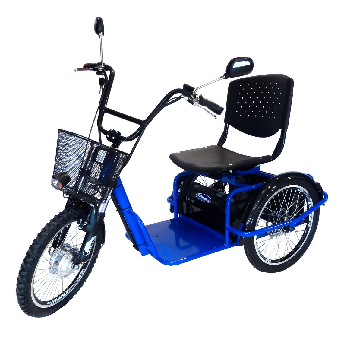 Triciclo Elétrico Force 350w 36v Lithium Azul Mercado Livre