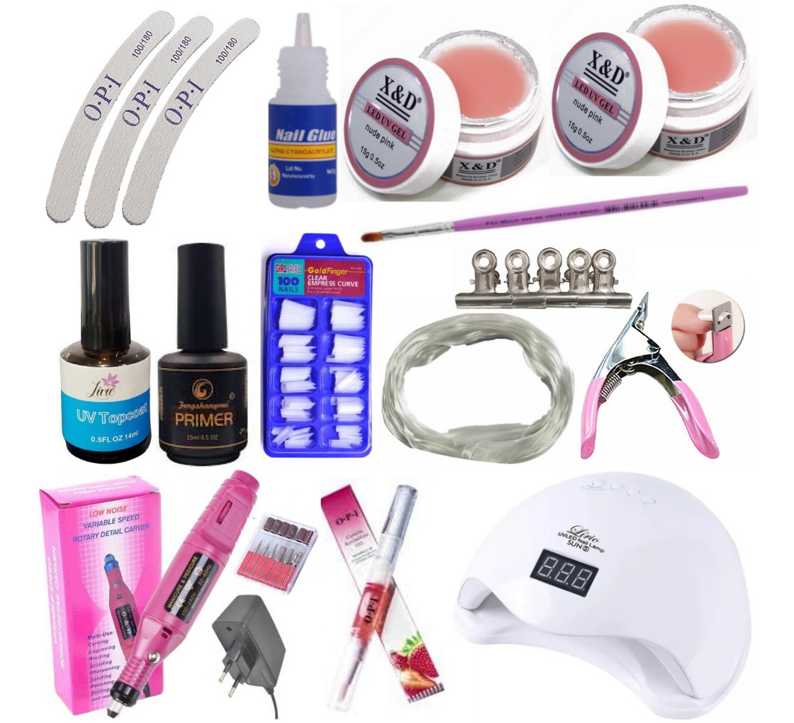 Kit Alongamento De Unha Gel Fibra De Vidro Quit Unha Gel Mercado Livre