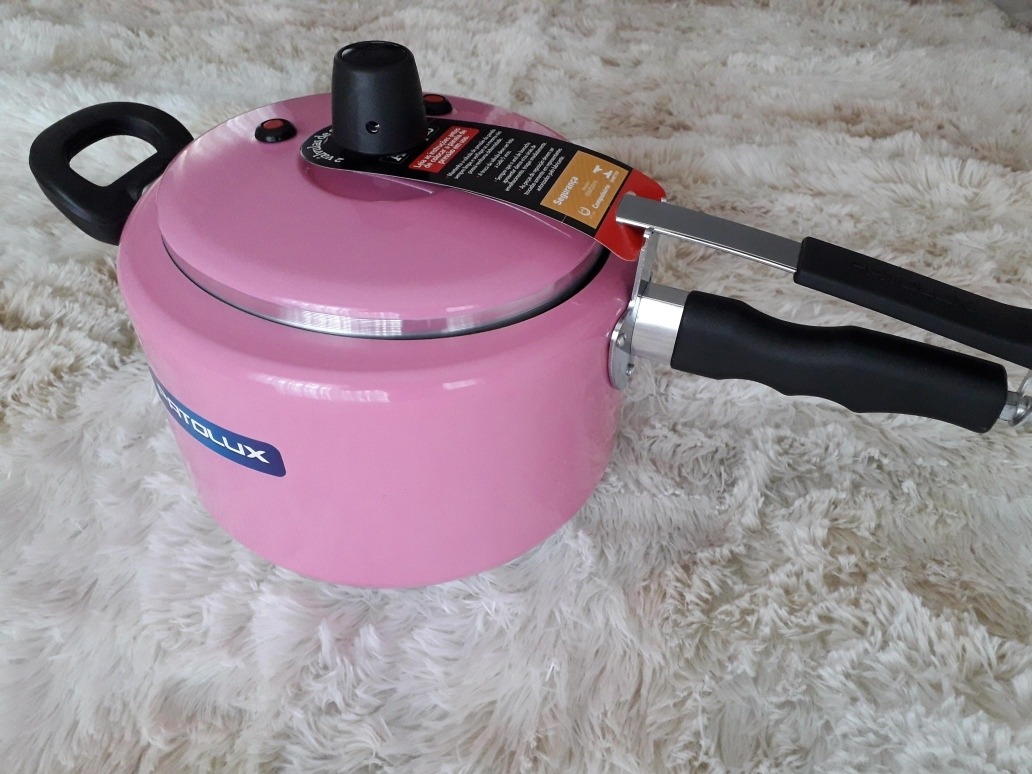 Panela De Pressão Patolux 5 L Rosa 2 Válvulas De Segurança Mercado Livre