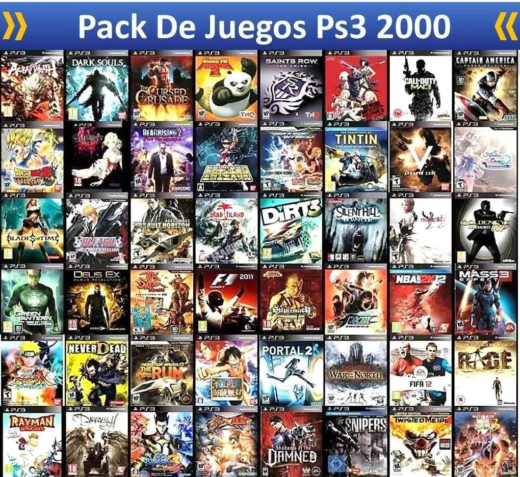 Ps3 2000 In 1 Juegos Pack De Juegos Todos De La A A La Z Mercado Libre