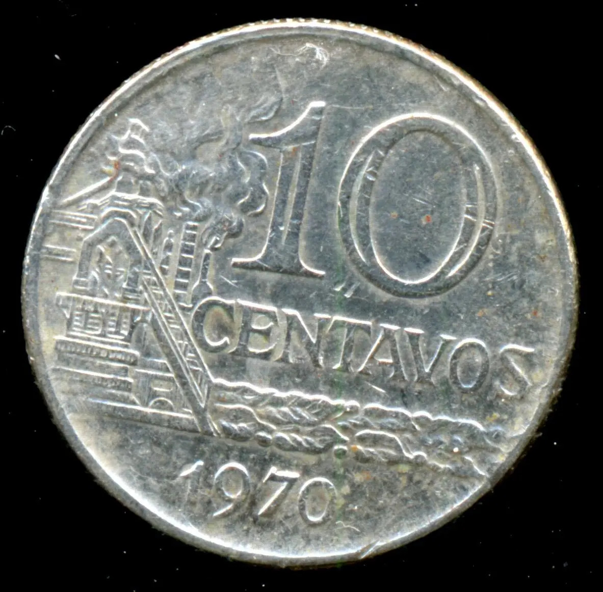 Brasil Moeda Antiga De 10 Centavos 1970 B1 Veja+ Moedas Mercado Livre