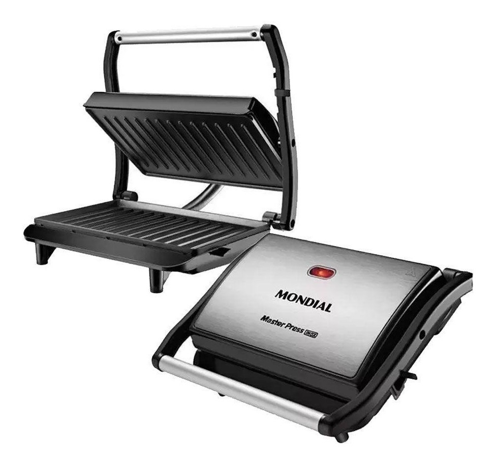 Grill E Sanduicheira Master Press Inox Pg01 Mondial 110v Frete grátis