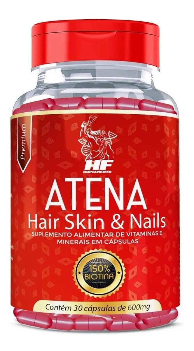 20x Atena Vitamina Para Unhas Fracas E Reduz Queda De Cabelo HF